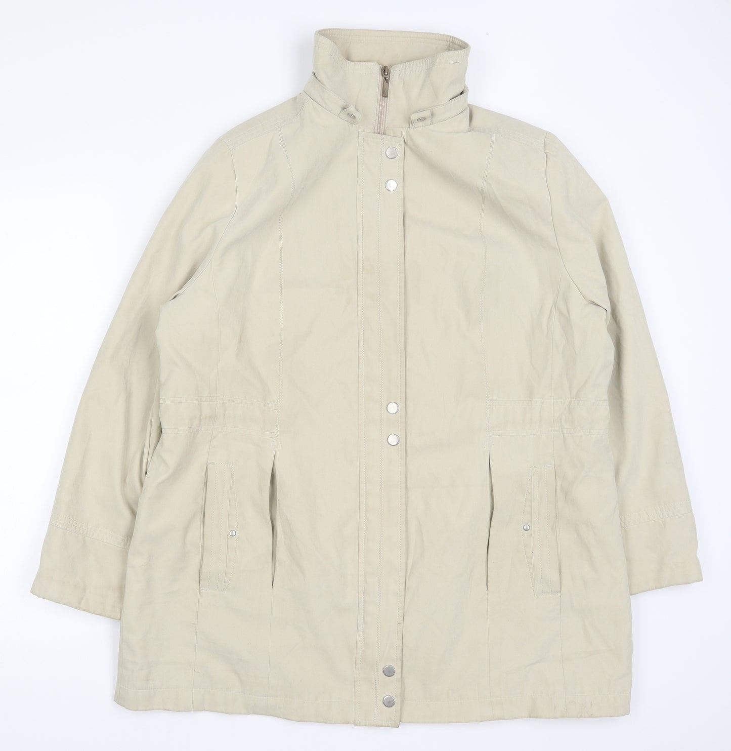 Preworn Womens Beige   Pea Coat Coat Size L
