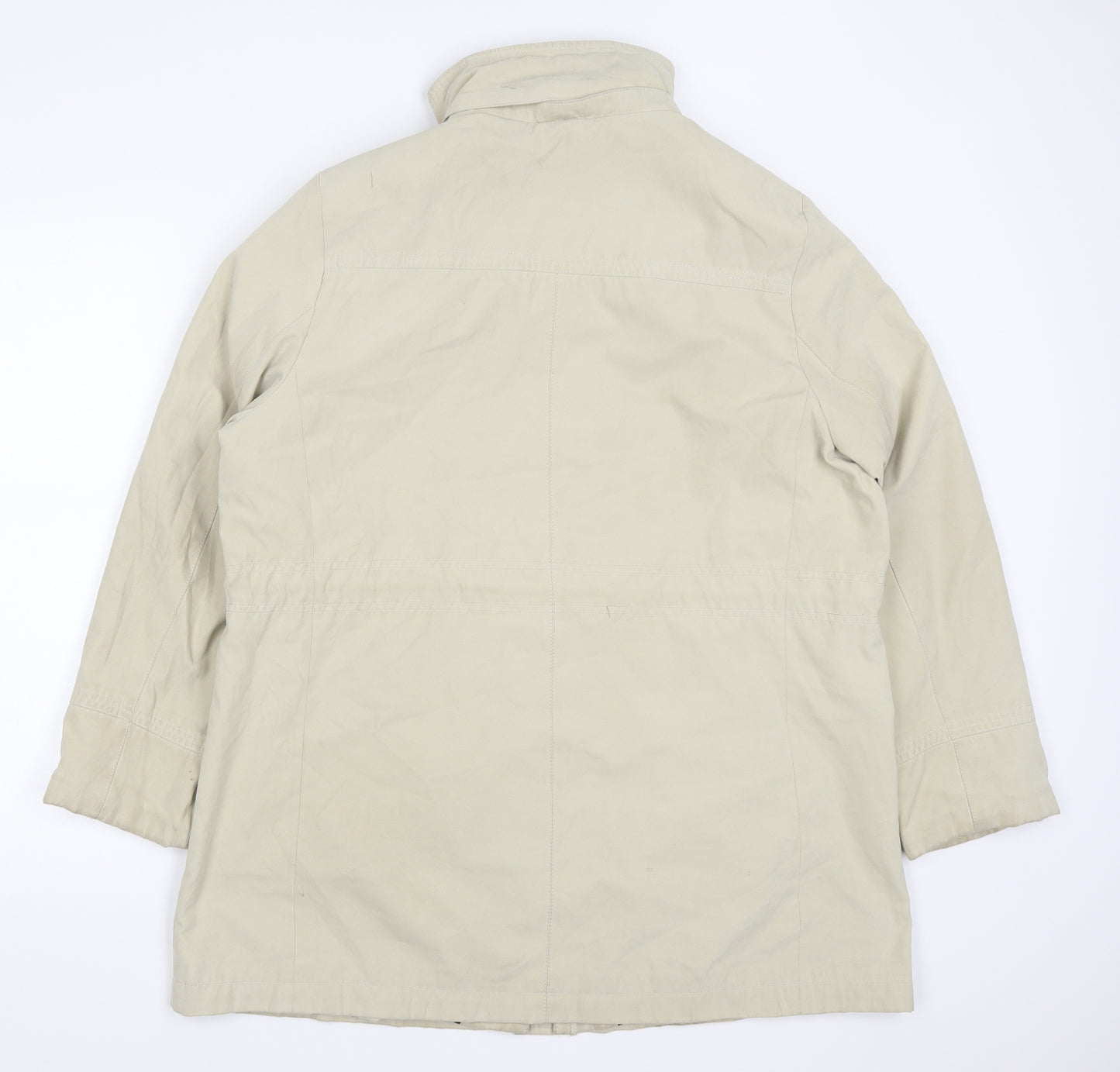 Preworn Womens Beige   Pea Coat Coat Size L