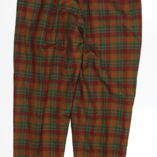 Johnstons of Elgin Womens Brown Check  Trousers  Size 18 L27 in
