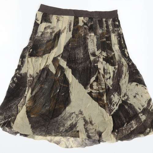 Marks and Spencer Womens Brown   A-Line Skirt Size 10  - Abstract