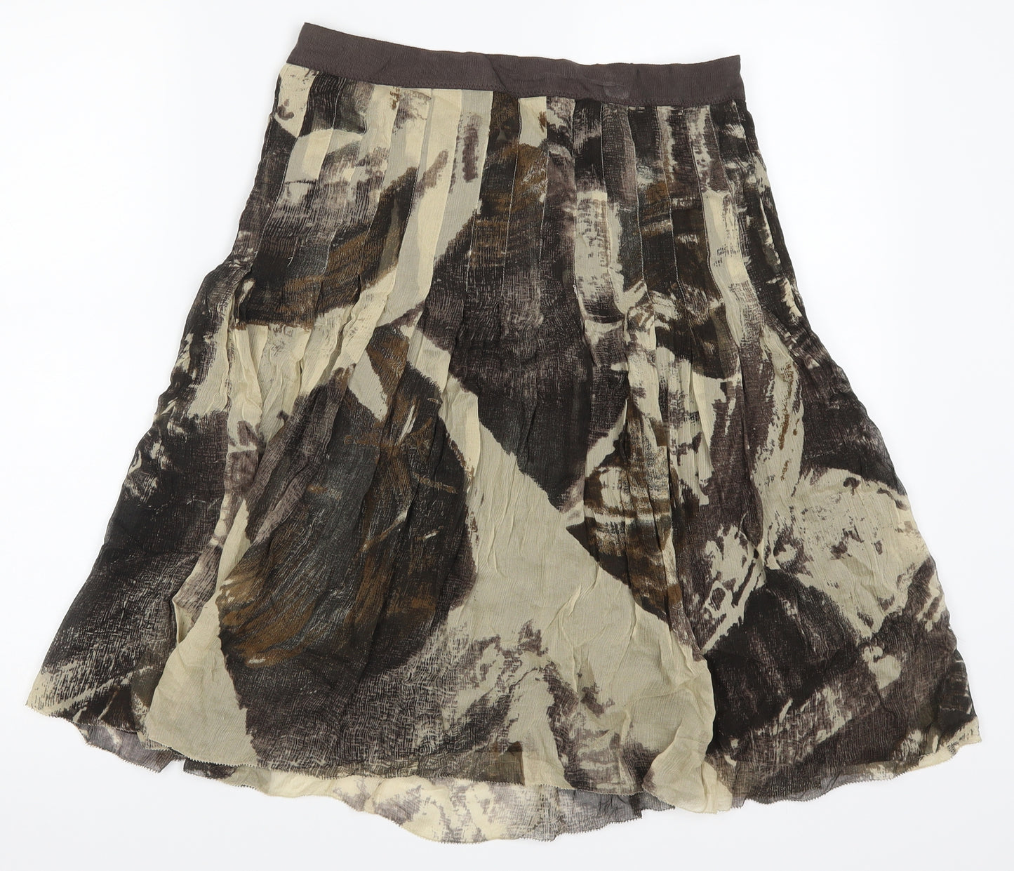 Marks and Spencer Womens Brown   A-Line Skirt Size 10  - Abstract