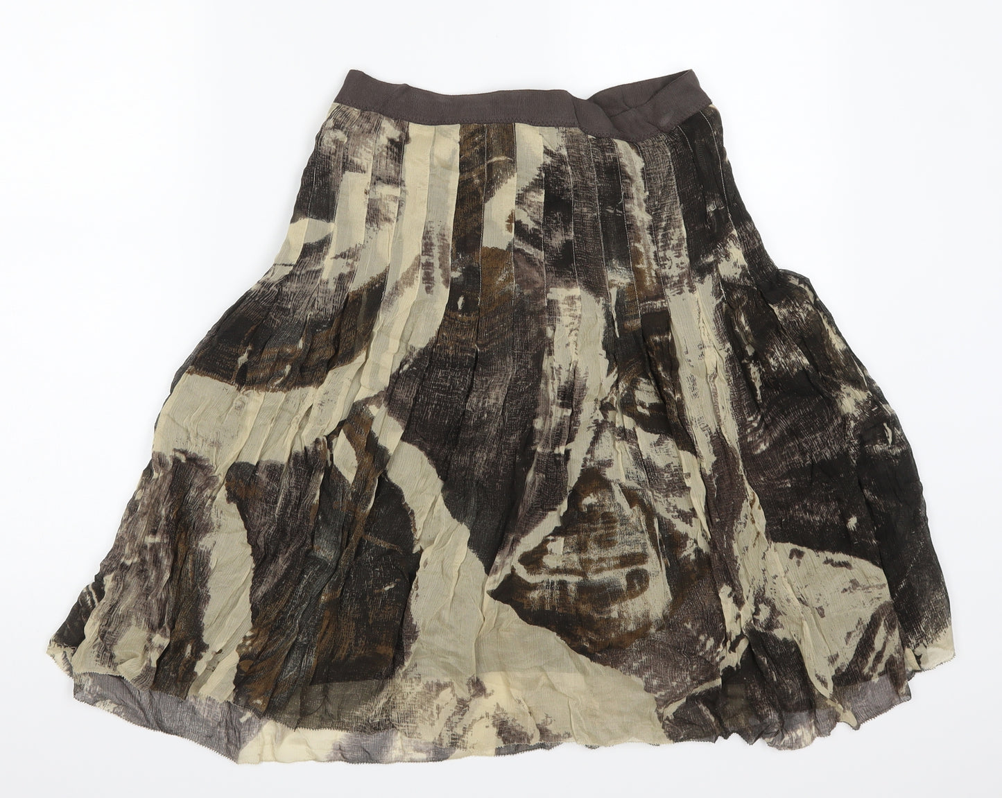 Marks and Spencer Womens Brown   A-Line Skirt Size 10  - Abstract