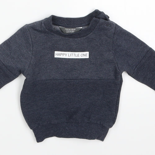 Primark Boys Blue   Basic T-Shirt Size 3-6 Months  - Happy Little One