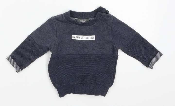 Primark Boys Blue   Basic T-Shirt Size 3-6 Months  - Happy Little One