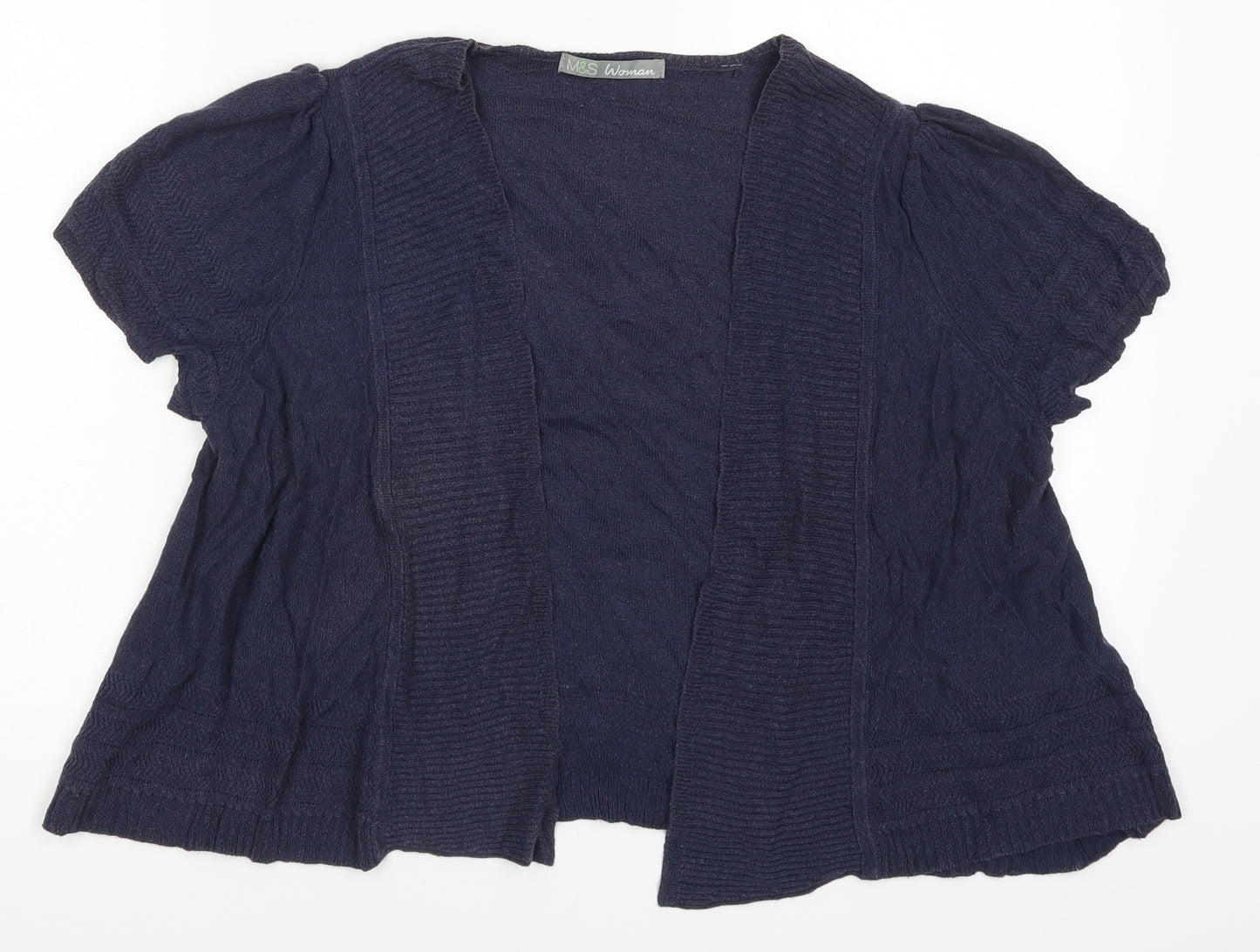Marks and Spencer Womens Blue   Cardigan Jumper Size 16
