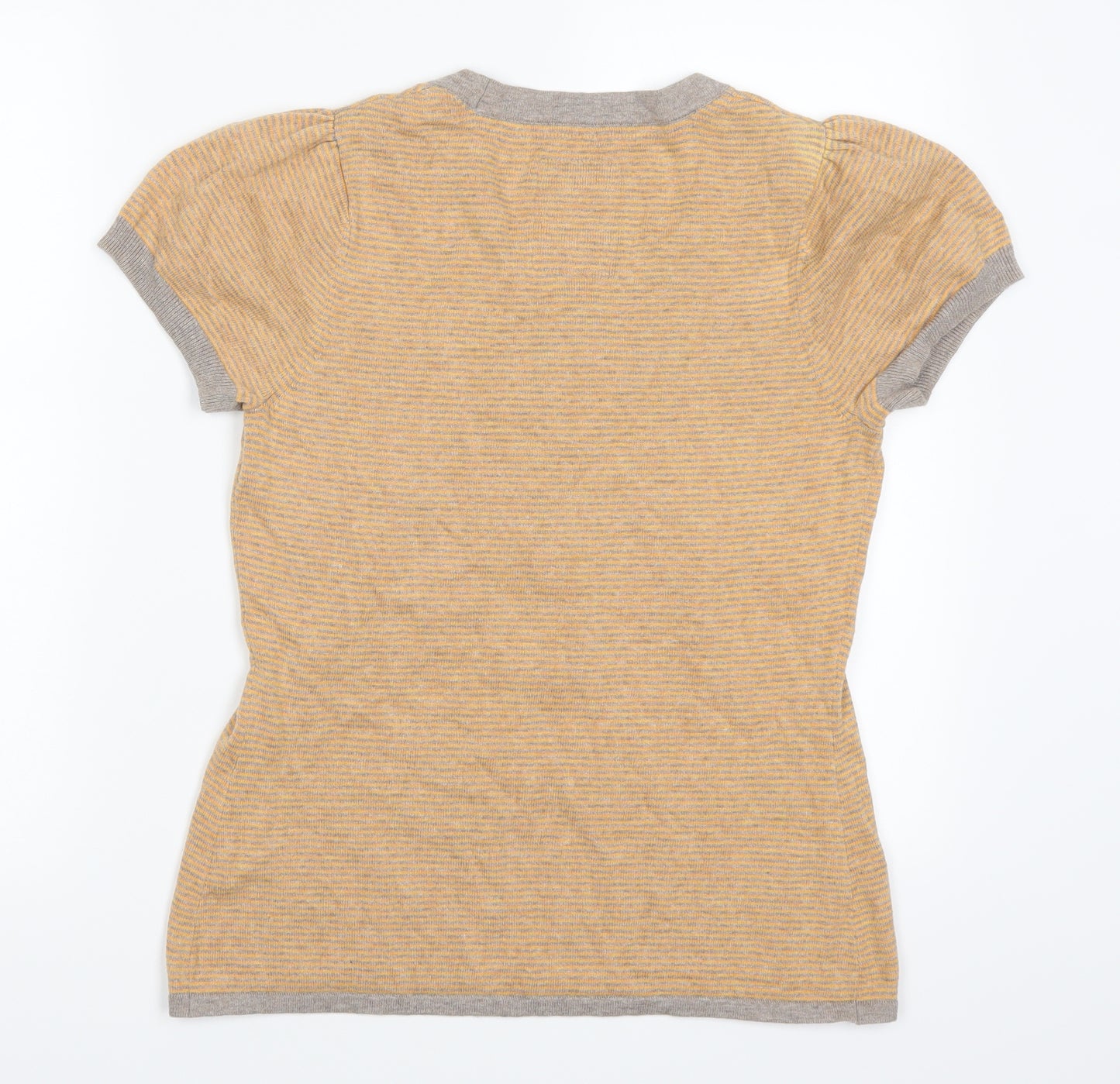 Betty Jackson Womens Orange Striped  Basic T-Shirt Size 12