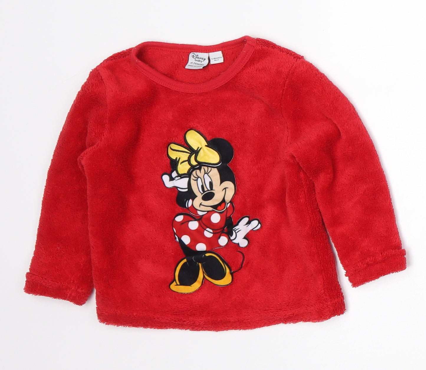 Primark Girls Red Solid  Cami Pyjama Top Size 12-18 Months  - Minnie Mouse