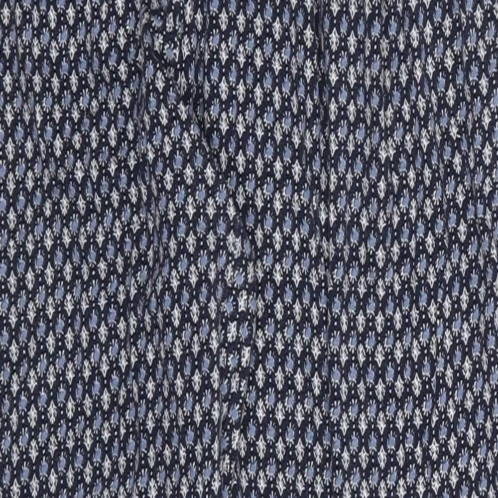 NEXT Womens Blue Geometric  Trousers  Size 12 L26 in