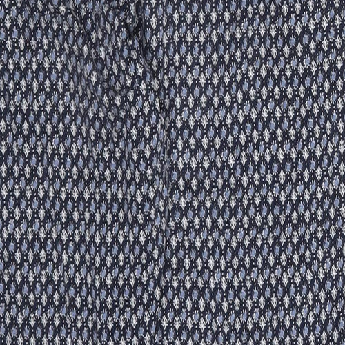 NEXT Womens Blue Geometric  Trousers  Size 12 L26 in