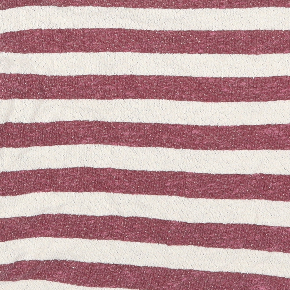 A Wear Womens Red Striped  Pullover Jumper Size M