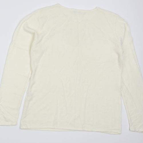 Fosby Womens Ivory   Pullover Jumper Size L