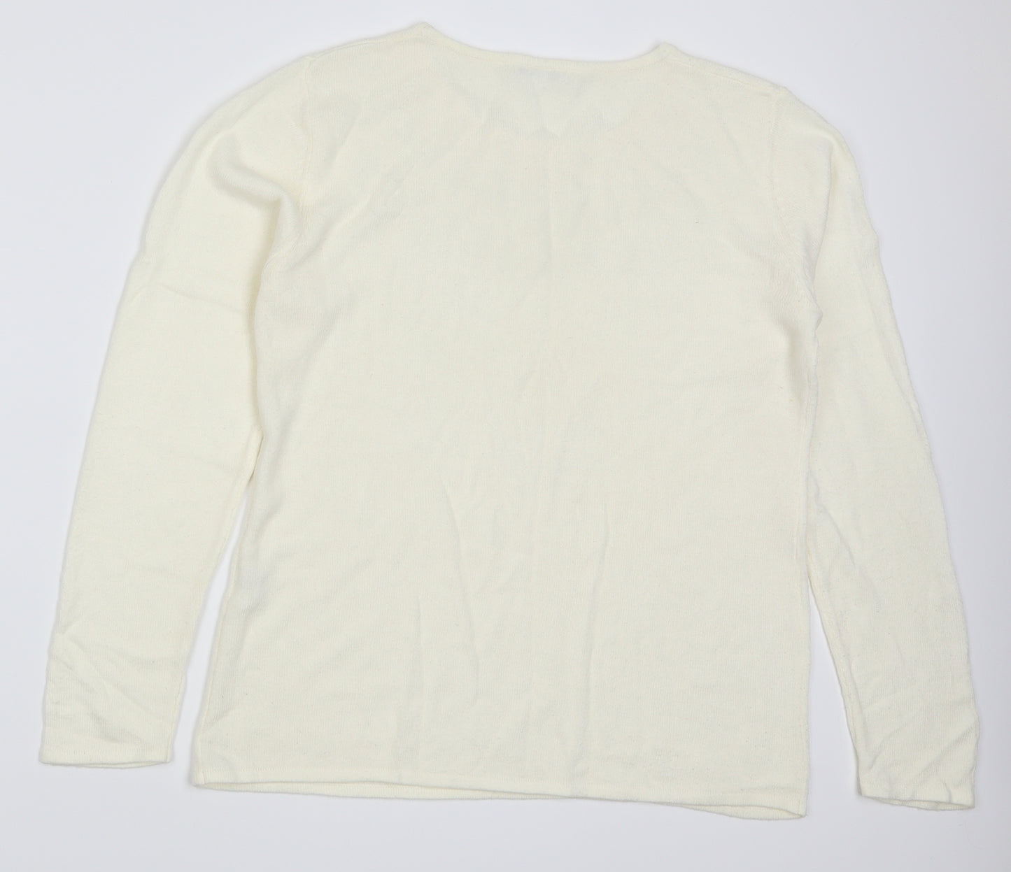 Fosby Womens Ivory   Pullover Jumper Size L