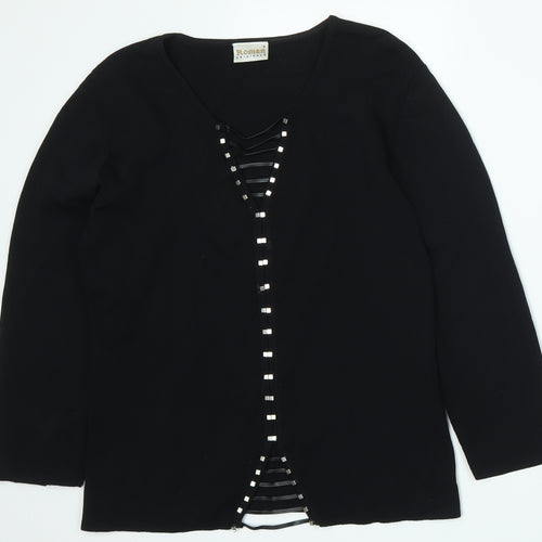 Roman Womens Black   Pullover Jumper Size S