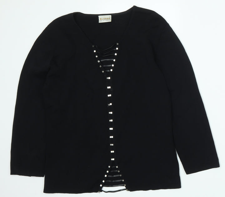 Roman Womens Black   Pullover Jumper Size S