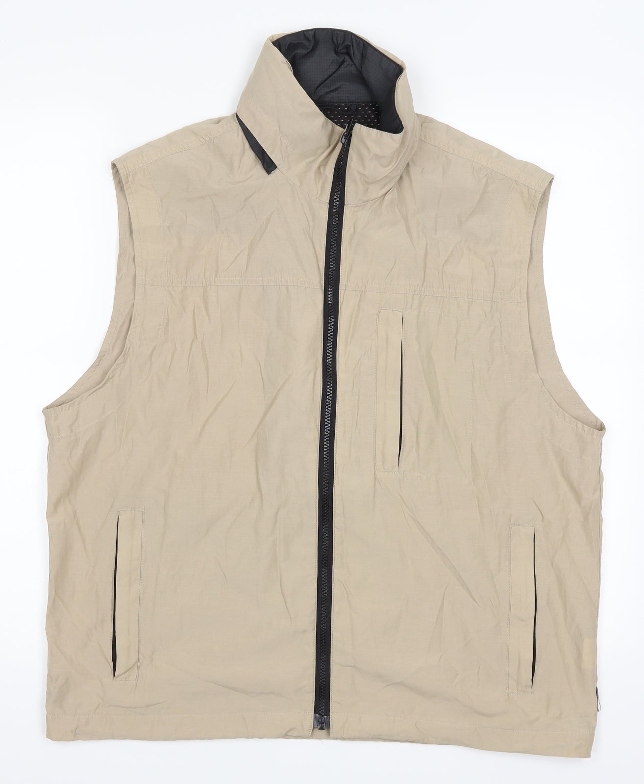 Preworn Mens Beige   Gilet Coat Size M
