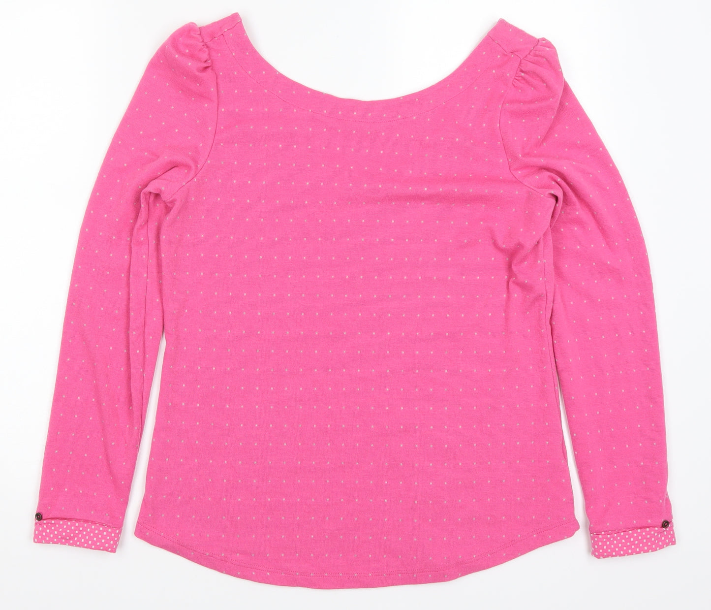 EDC Womens Pink Polka Dot  Pullover Sweatshirt Size M