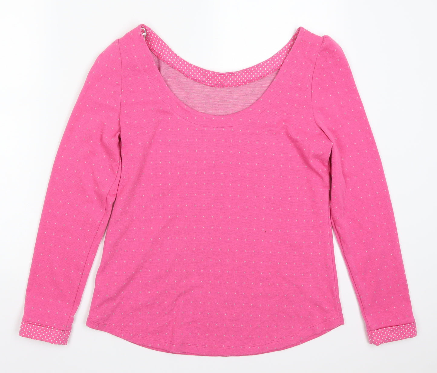EDC Womens Pink Polka Dot  Pullover Sweatshirt Size M