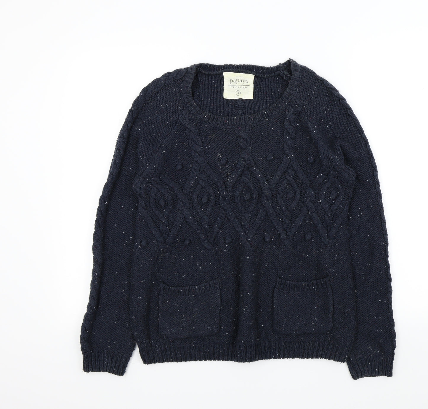 Papaya Womens Blue   Pullover Jumper Size 8