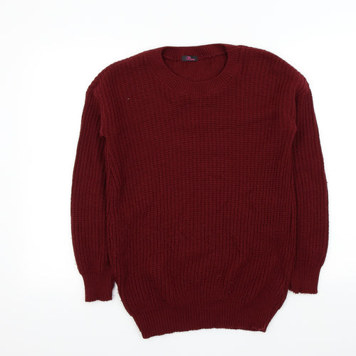 Bina Womens Red   Pullover Jumper Size M