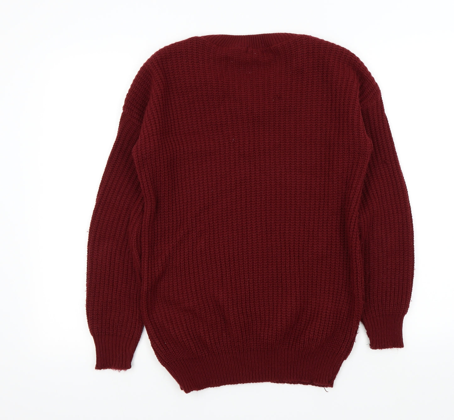 Bina Womens Red   Pullover Jumper Size M