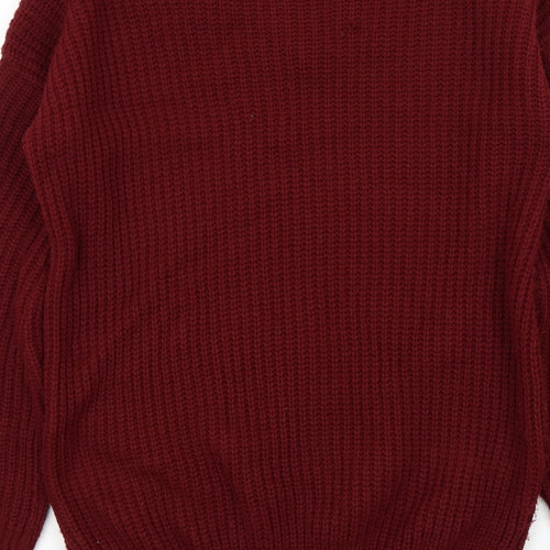 Bina Womens Red   Pullover Jumper Size M