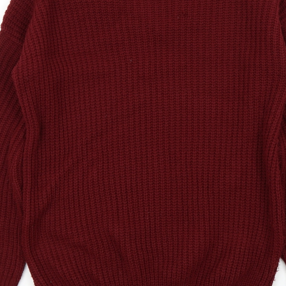 Bina Womens Red   Pullover Jumper Size M