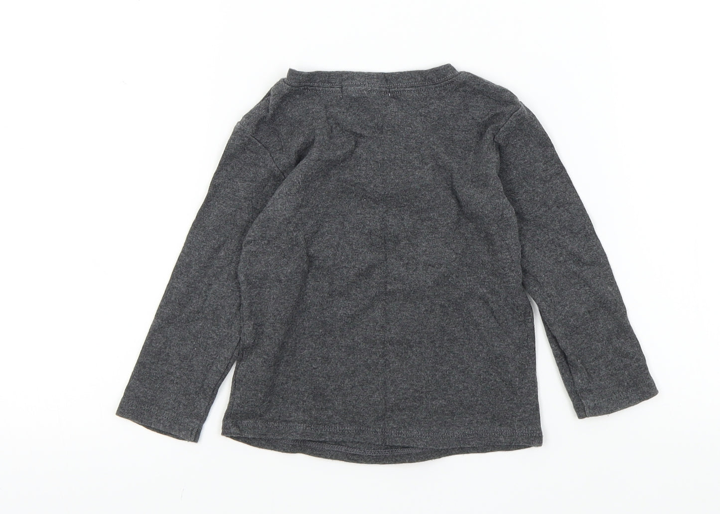 oh baby Baby Grey Colourblock  Basic T-Shirt Size 18-24 Months
