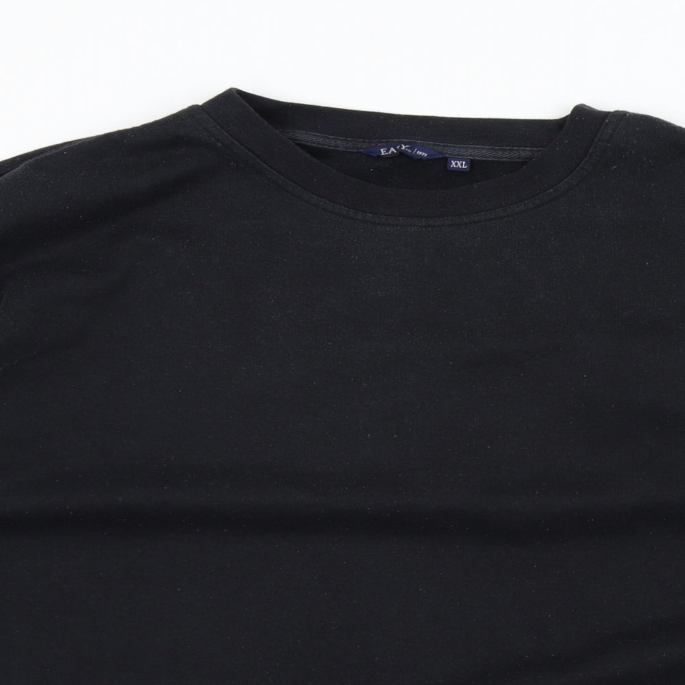 Easy Mens Black   Pullover Jumper Size 2XL