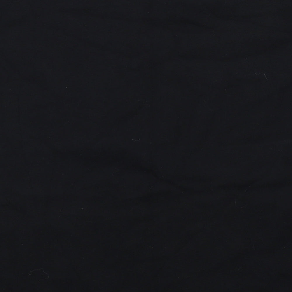 Classics Womens Black   Basic T-Shirt Size M  - Frill Detail