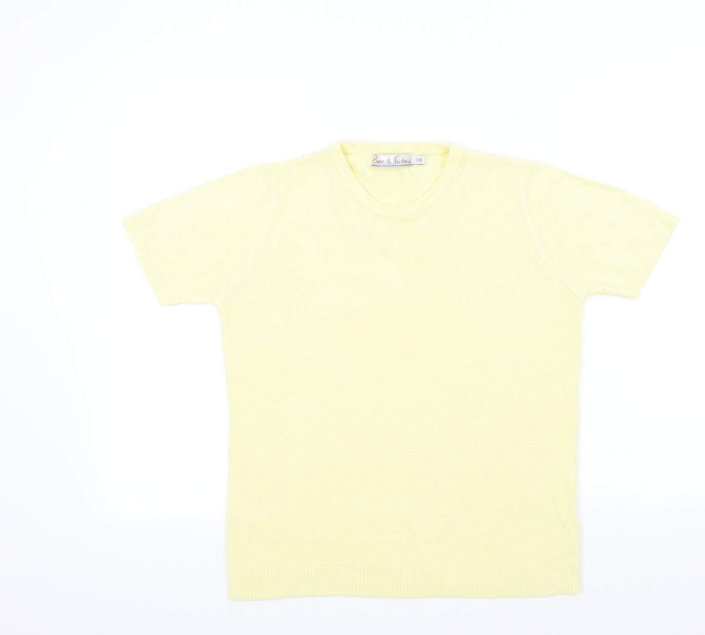 Pure & Natural Womens Yellow   Pullover Jumper Size 10