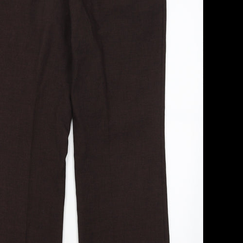 M&S Womens Brown   Dress Pants Trousers Size 16 L27 in