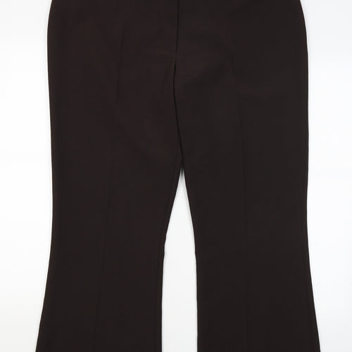 Matalan Womens Brown   Dress Pants Trousers Size 16 L28.5 in