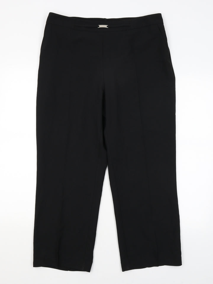 BHS Womens Black Dress Pants Trousers Size 14 L25 in