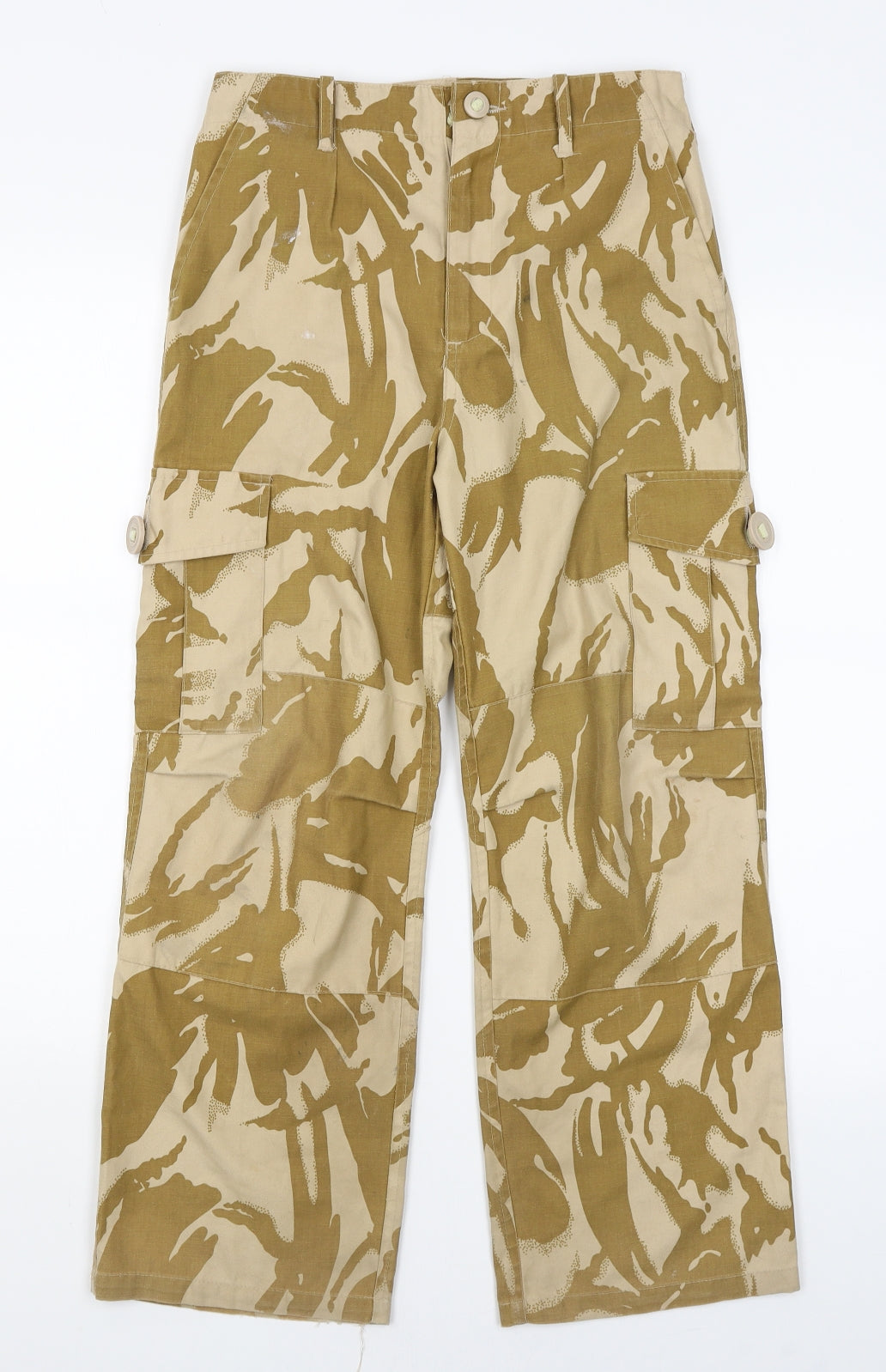 Highlander Boys Beige Camouflage  Cargo Trousers Size 9-10 Years