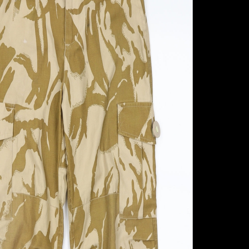 Highlander Boys Beige Camouflage  Cargo Trousers Size 9-10 Years
