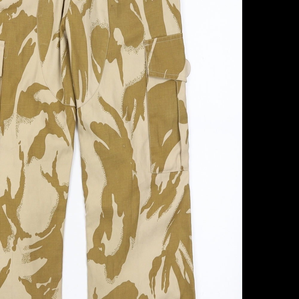 Highlander Boys Beige Camouflage  Cargo Trousers Size 9-10 Years