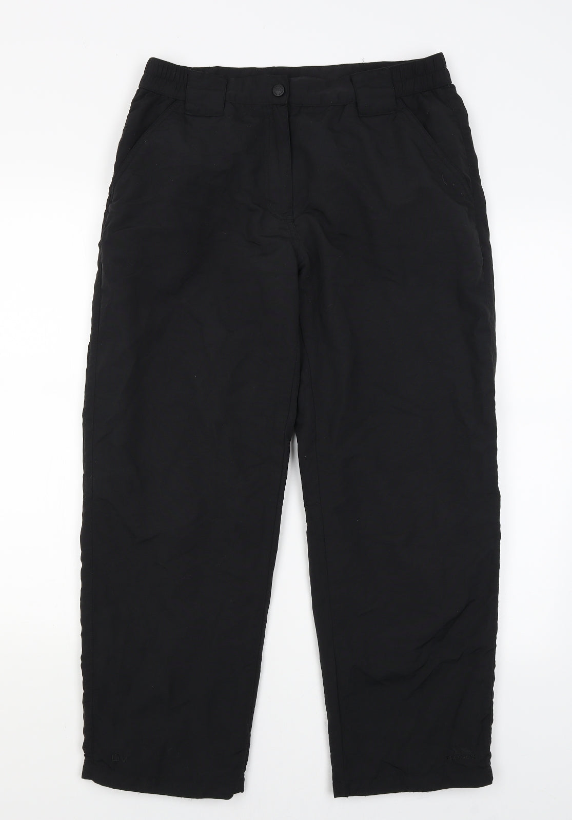 Trespass Womens Black   Windbreaker Trousers Size M L25.5 in