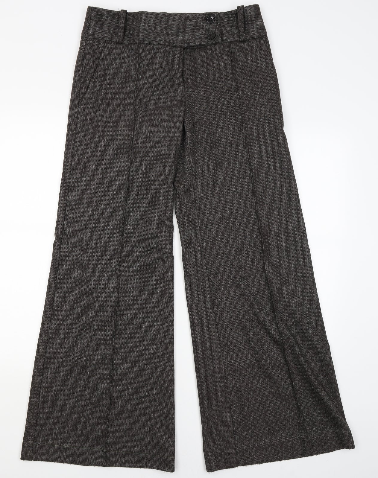 Cue Womens Grey   Trousers  Size 10 L31 in