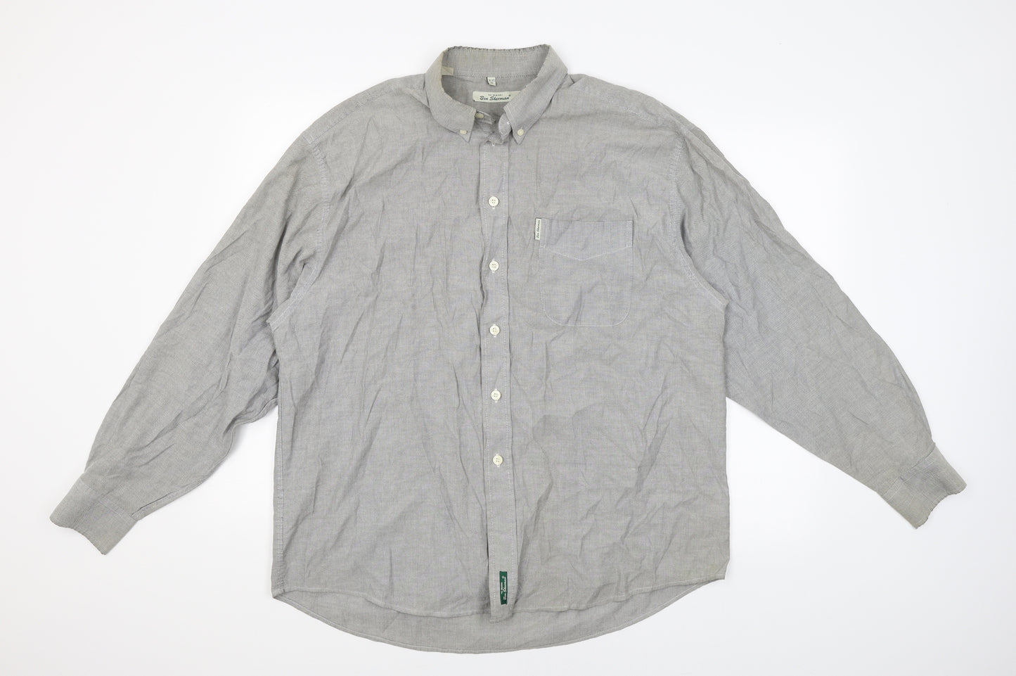 Ben Sherman Mens Grey    Dress Shirt Size 16.5