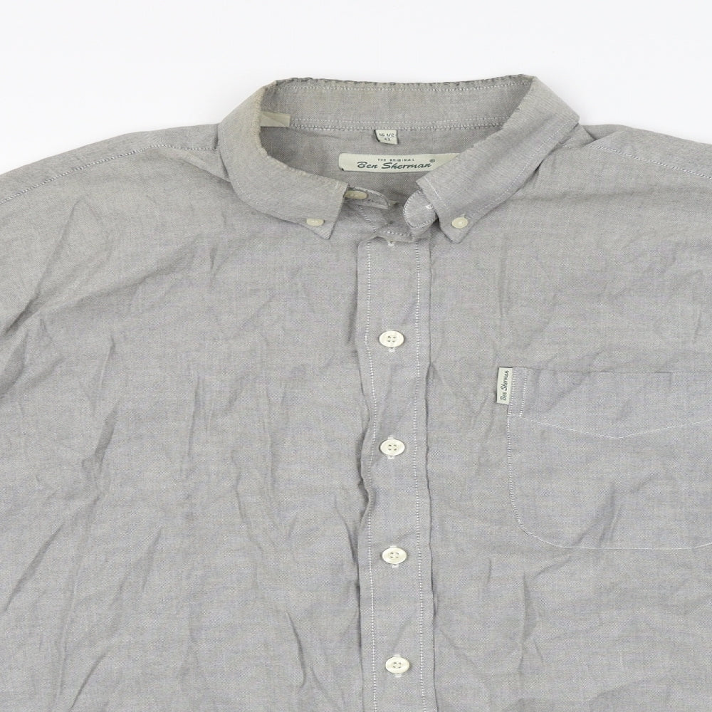 Ben Sherman Mens Grey    Dress Shirt Size 16.5