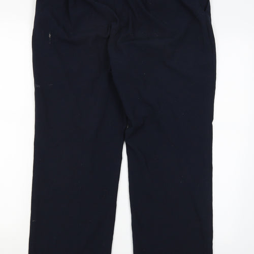 M&S Womens Blue   Dress Pants Trousers Size 14 L26 in