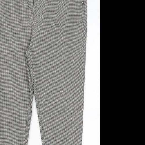 TU Womens Green Houndstooth  Trousers  Size 16 L27 in