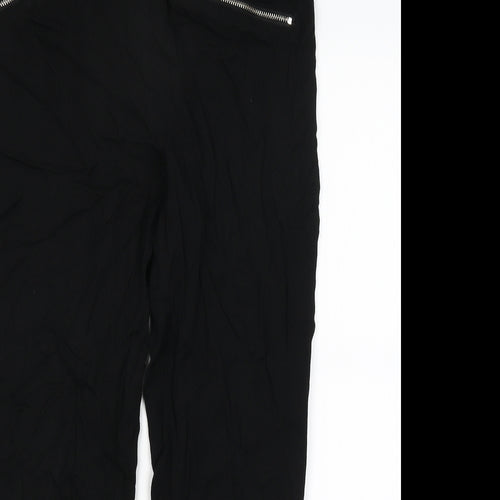 Zara Womens Black   Capri Trousers Size M L24 in
