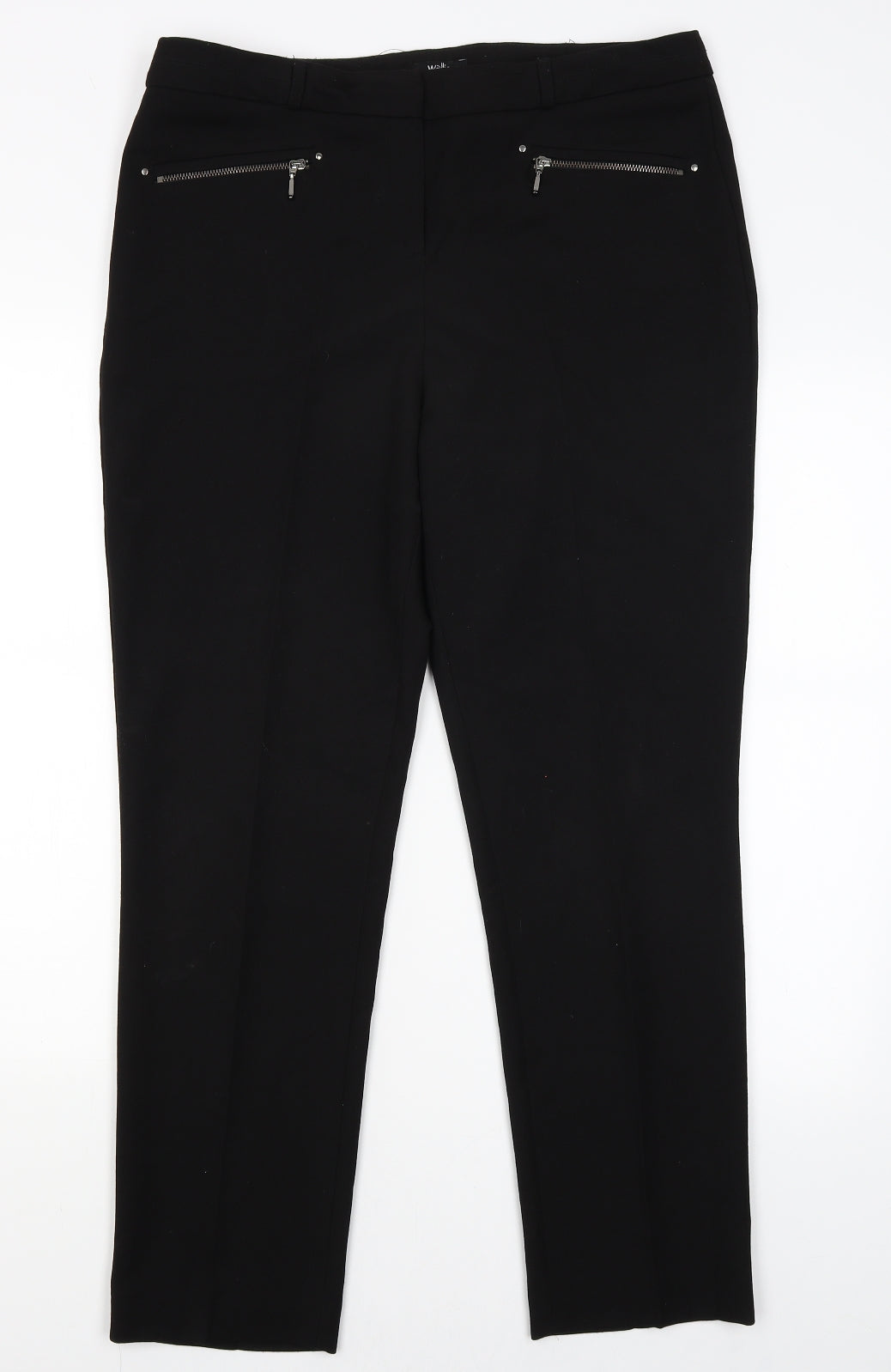 Wallis Womens Black   Dress Pants Trousers Size 14 L29 in