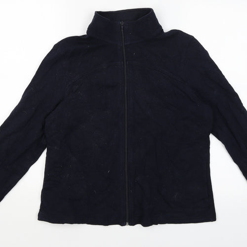 M&S Womens Blue   Full Zip Jumper Size 16
