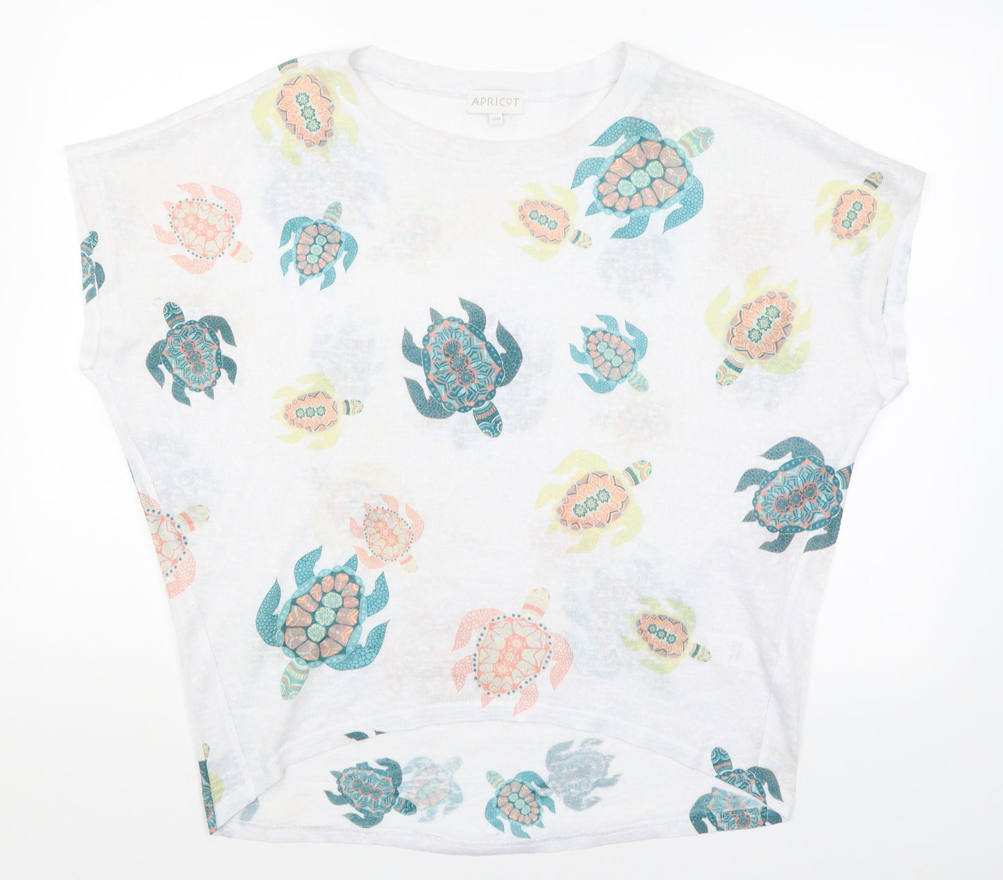 Apricot Womens White   Basic T-Shirt Size M  - Turtles