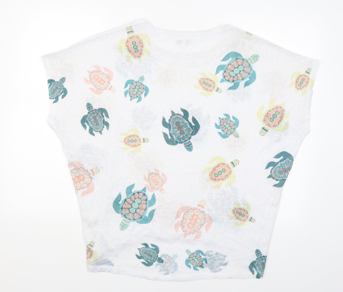 Apricot Womens White   Basic T-Shirt Size M  - Turtles