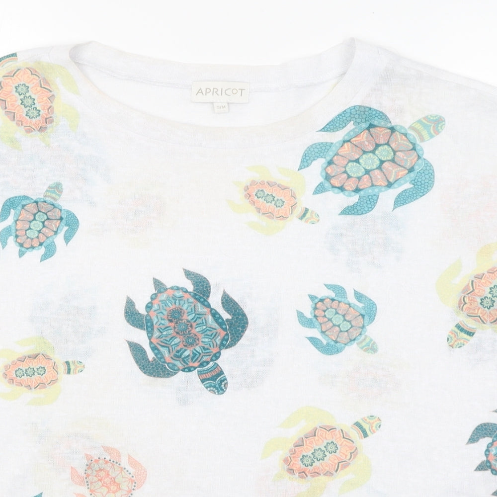 Apricot Womens White   Basic T-Shirt Size M  - Turtles