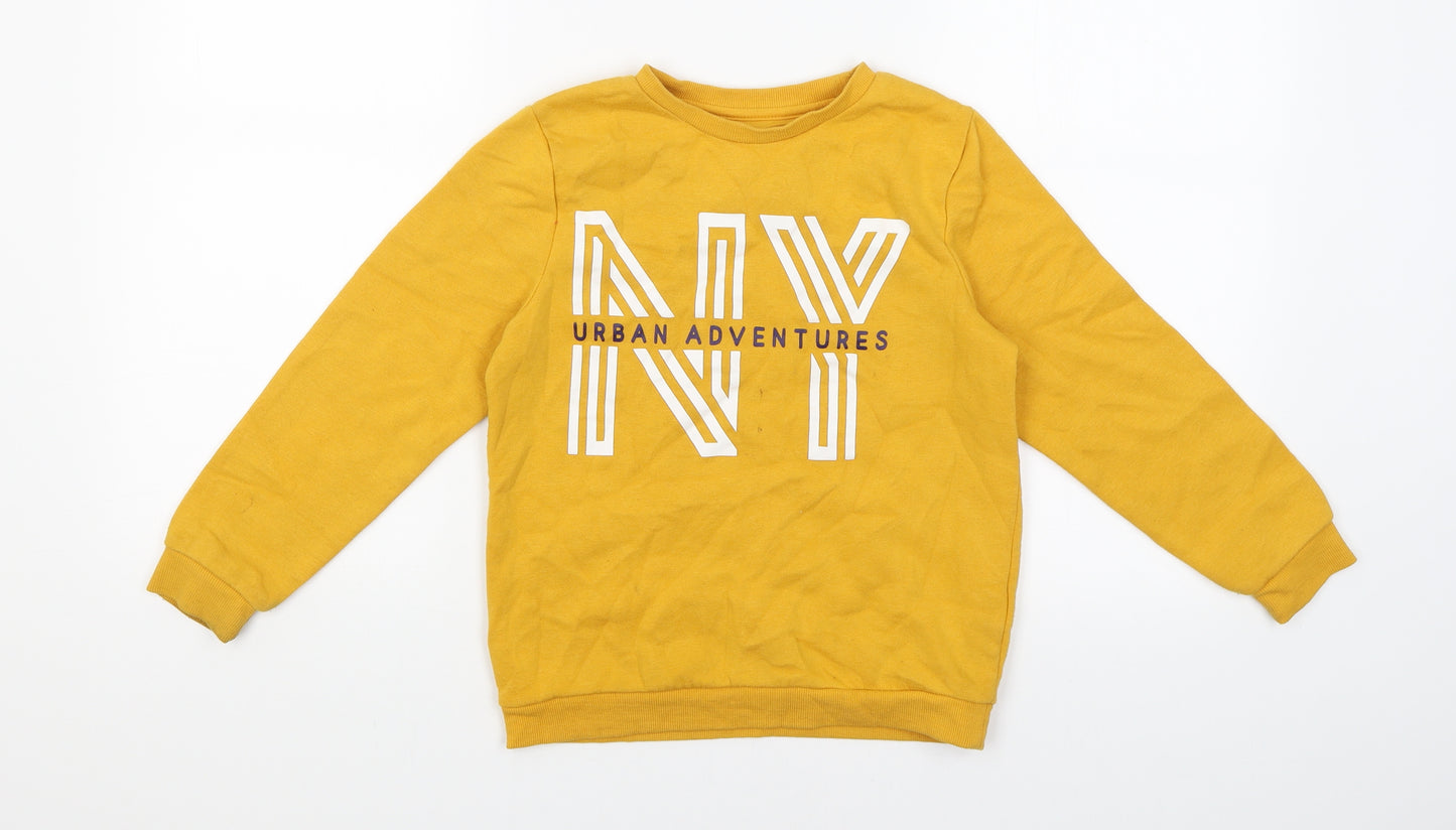 Primark Boys Yellow   Pullover Sweatshirt Size 8-9 Years  - Urban Adventure