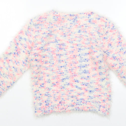 E-vie Girls White   Pullover Jumper Size 5 Years